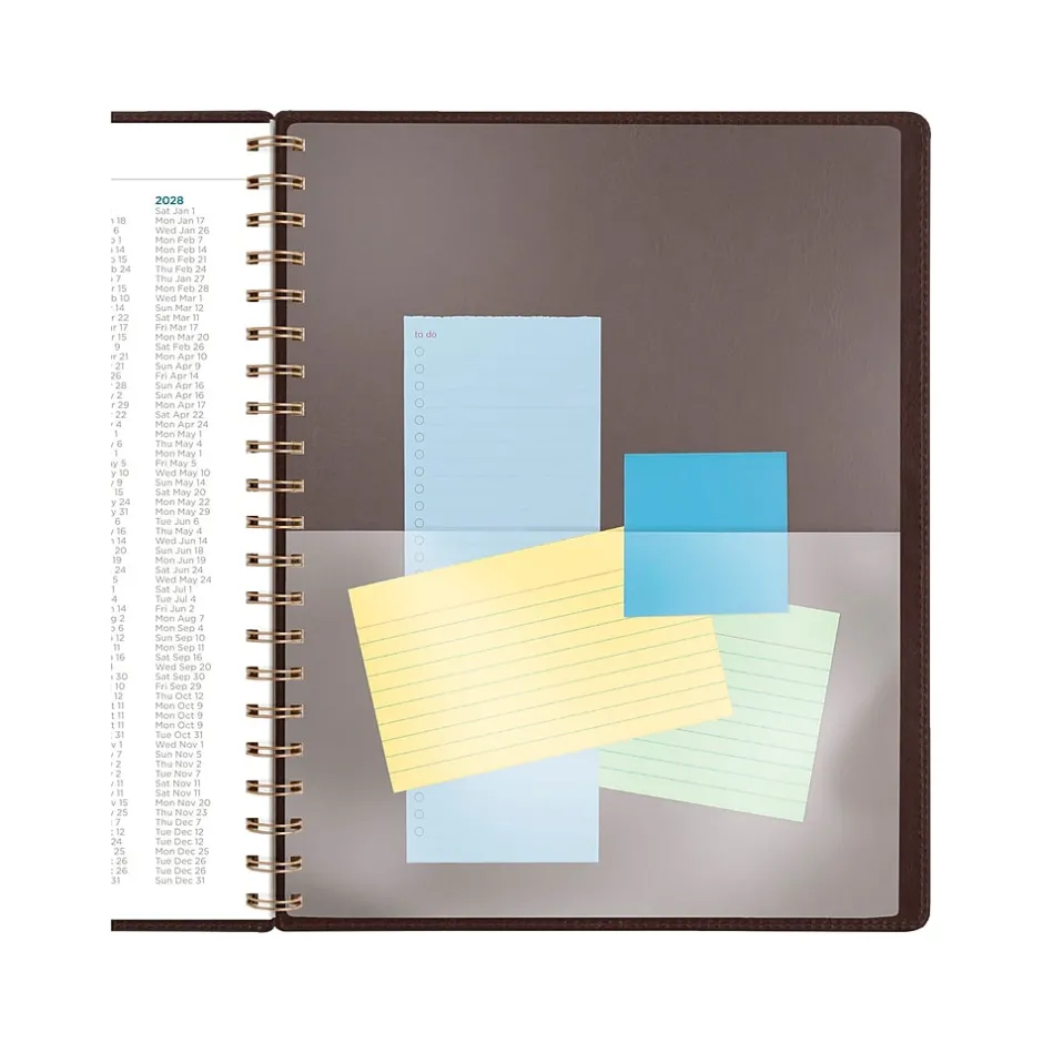 AT-A-GLANCE 2025 Signature Collection 8.5" x 11" Weekly & Monthly Planner, Faux Leather Cover, Brown (YP905-09-25) Outlet