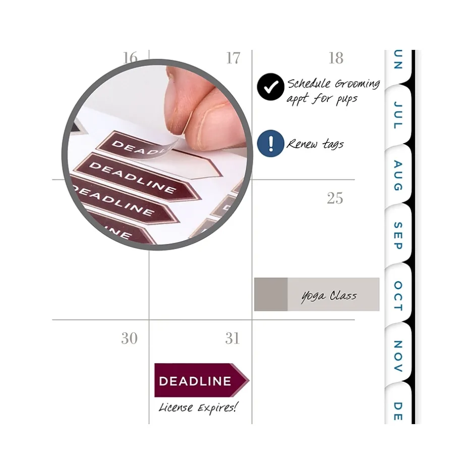 AT-A-GLANCE 2025 Signature Lite 5.5" x 8.5" Weekly & Monthly Planner, Poly Cover, Black (YP200L-05-25)