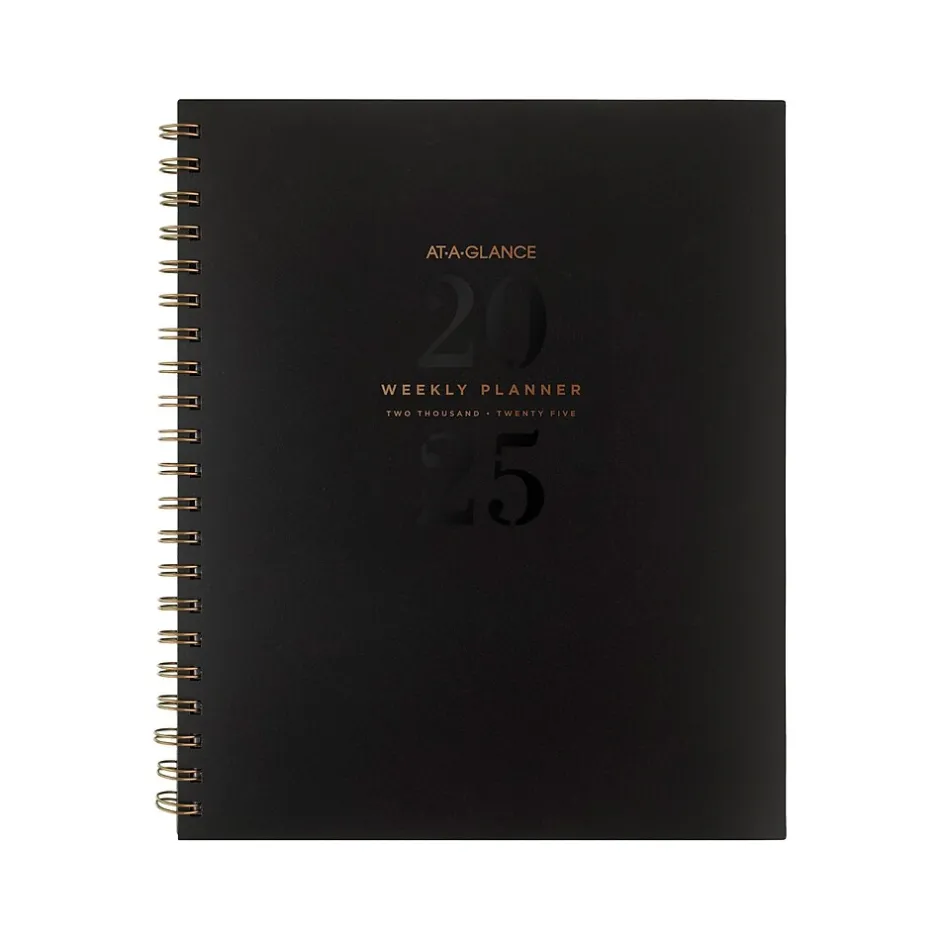 AT-A-GLANCE 2025 Signature Lite 8.5" x 11" Weekly & Monthly Planner, Poly Cover, Black (YP905L-05-25) Outlet