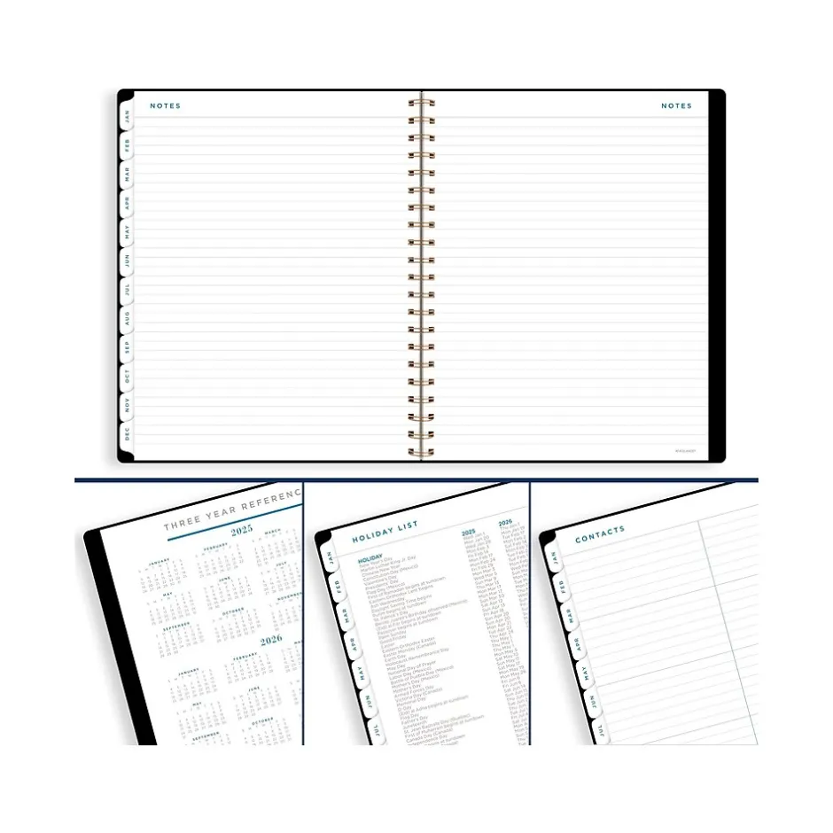 AT-A-GLANCE 2025 Signature Lite 8.5" x 11" Weekly & Monthly Planner, Poly Cover, Black (YP905L-05-25) Outlet