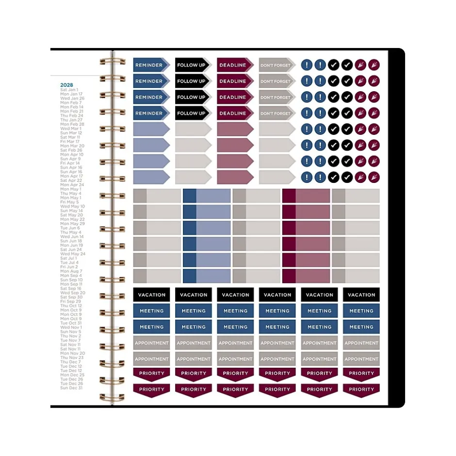 AT-A-GLANCE 2025 Signature Lite 8.5" x 11" Weekly & Monthly Planner, Poly Cover, Black (YP905L-05-25) Outlet