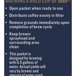 Coffee<1850 Black Gold Ground Coffee, Fraction Pack, Dark Roast, 2.5 oz., 24/Carton (SMU02151)