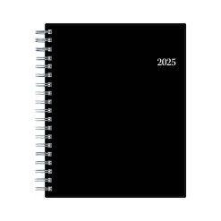Blue Sky 2025 8.5" x 11" Daily & Monthly Planner, Plastic Cover, Black (150852) Clearance