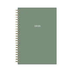 Blue Sky 2025 5" x 8" Weekly & Monthly Planner, Plastic Cover, Linden Green (148237) Outlet
