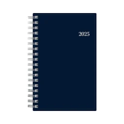Blue Sky 2025 3.63" x 6.13" Weekly & Monthly Planner, Plastic Cover, Navy Blue (148395) Outlet