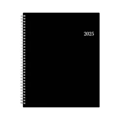 Blue Sky 2025 8.5" x 11" Weekly & Monthly Appointment Book, Plastic Cover, Black (150849) Hot