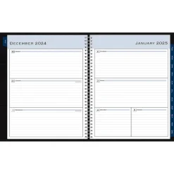 Blue Sky 2025 8.5" x 11" Weekly & Monthly Planner Portfolio, Faux Leather Cover, Black (148454) Sale