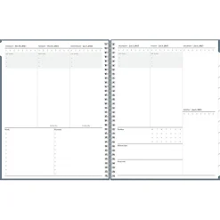 Blue Sky 2025 8.5" x 11" Weekly & Monthly Planner, Plastic Cover, Steel Blue (148317)