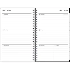 Blue Sky 2024-2025 Analeis 5" x 8" Academic Weekly & Monthly Planner, Plastic Cover, White/Black (130608-A25) Best