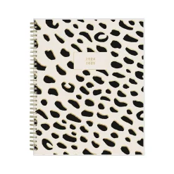 Blue Sky 2024-2025 Ashley G Leopard Black 8.5" x 11" Academic Weekly & Monthly Planner, Plastic Cover, Black/Beige Clearance