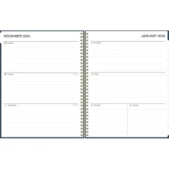 Blue Sky 2025 Ashlyn Navy 8.5" x 11" Weekly & Monthly Planner, Plastic Cover, Multicolor (143957-25) New