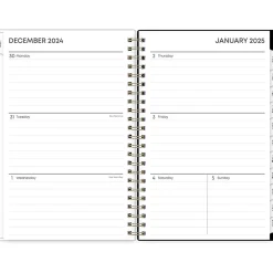 Blue Sky 2025 Baccara Dark 5" x 8" Weekly & Monthly Planner, Plastic Cover, Multicolor (110212-25) Online