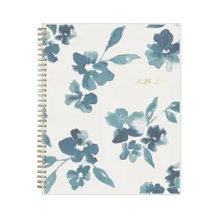 Blue Sky 2024-2025 Bakah Blue 8.5" x 11" Academic Weekly & Monthly Planner, Plastic Cover, Blue/White (131951-A25)