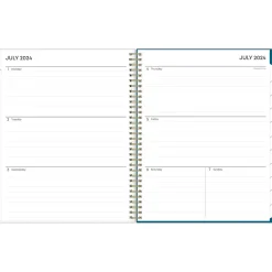 Blue Sky 2024-2025 Bakah Blue 8.5" x 11" Academic Weekly & Monthly Planner, Plastic Cover, Blue/White (131951-A25)
