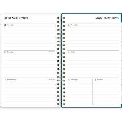 Blue Sky 2025 Bakah Blue 5" x 8" Weekly & Monthly Planner, Plastic Cover, White/Blue (137260-25) Outlet