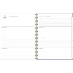 Blue Sky 2024-2025 Belinda Selene Sienna Lilac 8.5" x 11" Academic Weekly & Monthly Planner, Plastic Cover, Purple/White Hot