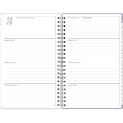 Blue Sky 2024-2025 Belinda Selene Sienna Lilac 5" x 8" Academic Weekly & Monthly Planner, Plastic Cover, Purple/White Sale