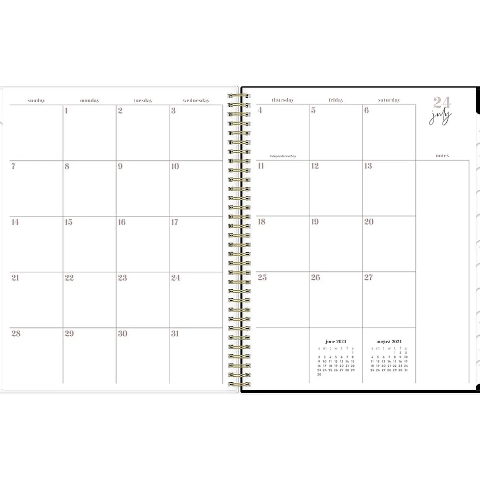 Blue Sky 2024-2025 Belinda Selene Lucy 8.5" x 11" Academic Weekly & Monthly Planner, Black/Pink (144970) Best