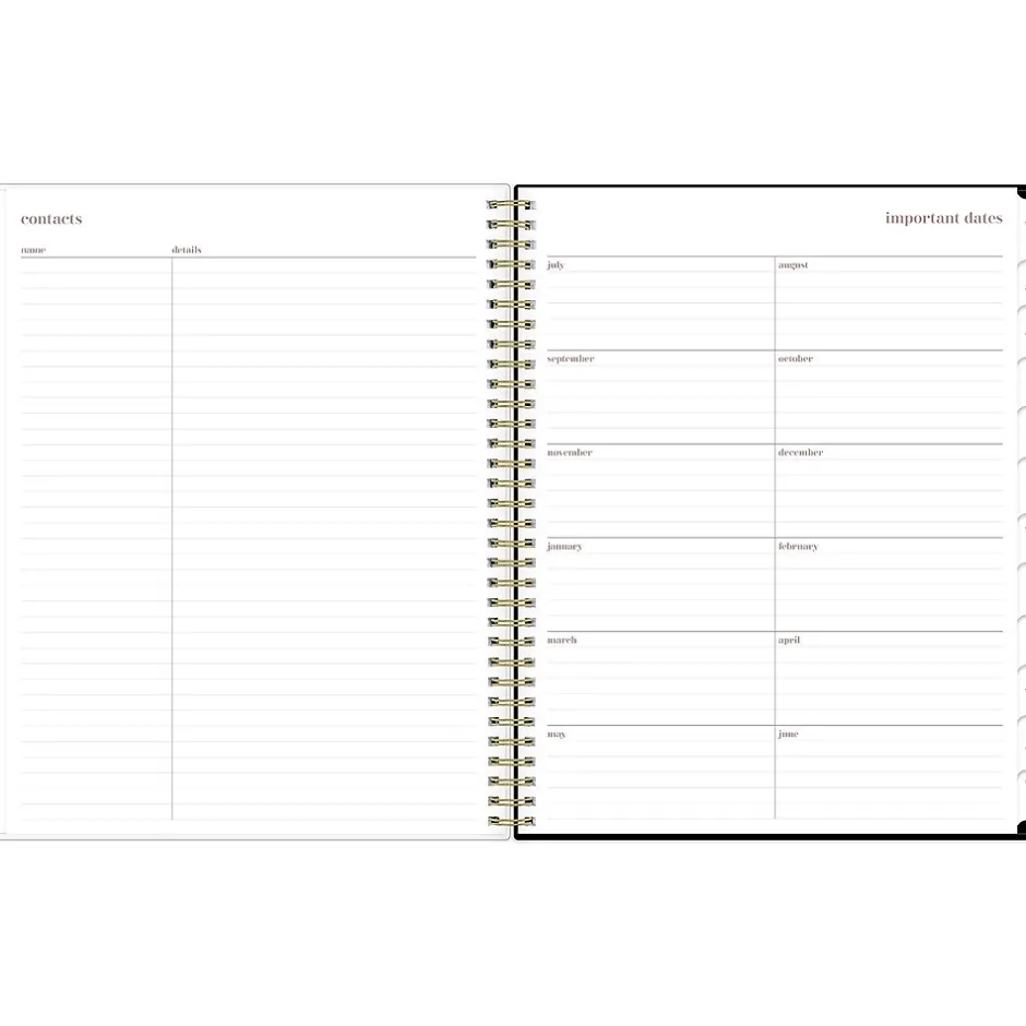 Blue Sky 2024-2025 Belinda Selene Lucy 8.5" x 11" Academic Weekly & Monthly Planner, Black/Pink (144970) Best