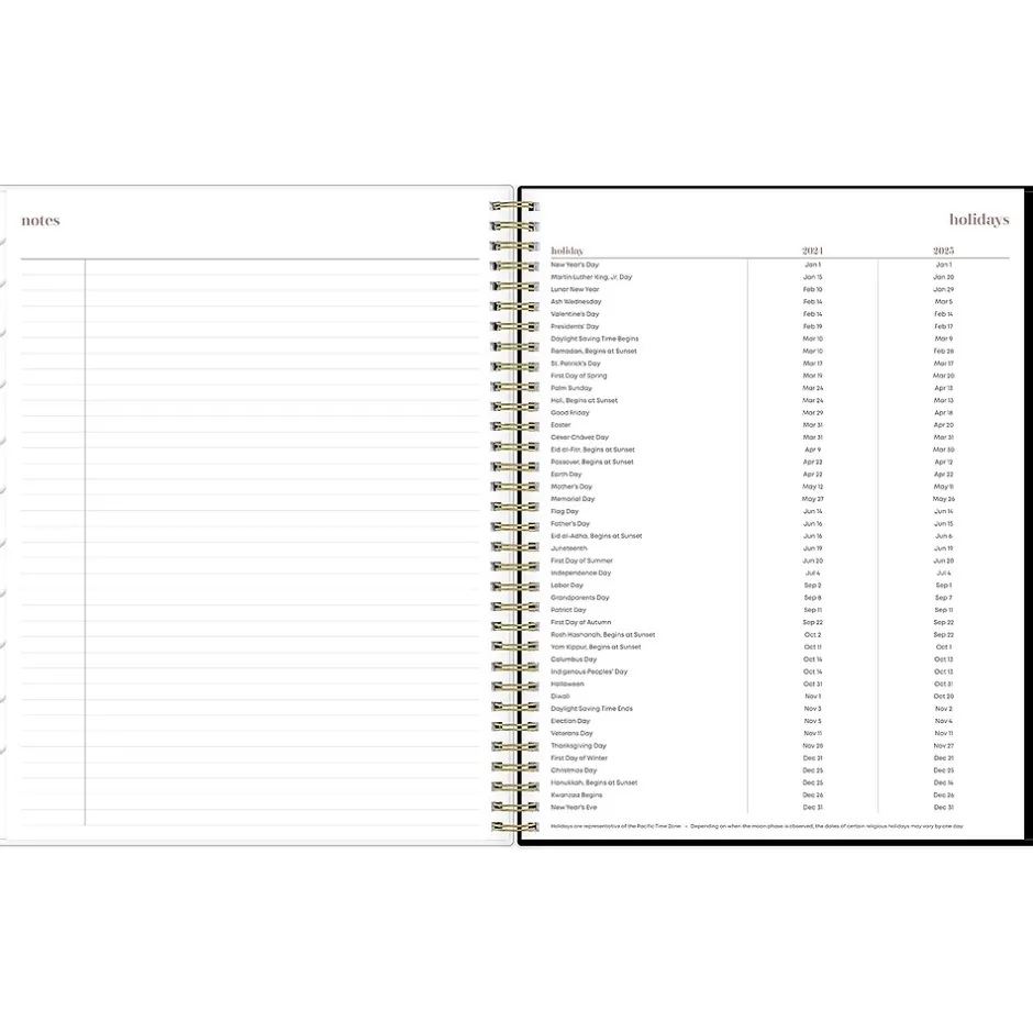 Blue Sky 2024-2025 Belinda Selene Lucy 8.5" x 11" Academic Weekly & Monthly Planner, Black/Pink (144970) Best