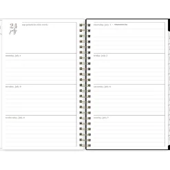 Blue Sky 2024-2025 Belinda Selene Lucy 5" x 8" Academic Weekly & Monthly Planner, Plastic Cover, Black/Pink (149819) Sale