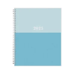 Blue Sky 2025 Blue Block 8.5" x 11" Weekly & Monthly Planner, Plastic Cover, Blue (152253) Sale