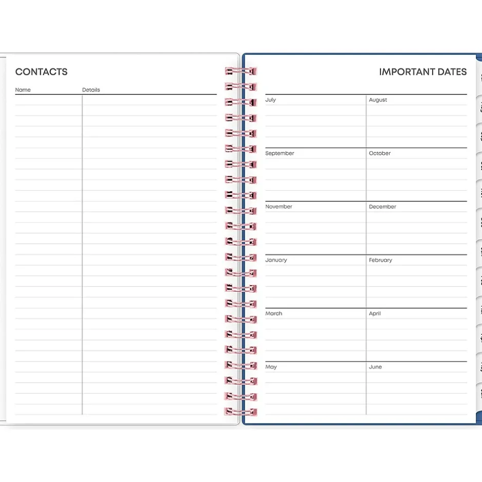 Blue Sky 2024-2025 Brandice 5" x 8" Academic Weekly & Monthly Planner, Plastic Cover, Multicolor (146853) Clearance