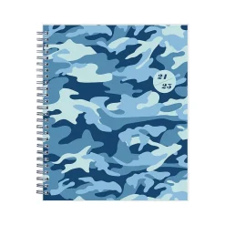 Blue Sky 2024-2025 Camo 7" x 9" Academic Weekly & Monthly Student Planner, Plastic Cover, Blue (145095) Clearance