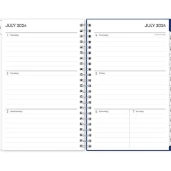 Blue Sky 2024-2025 Chanson 5" x 8" Academic Weekly & Monthly Planner, Plastic Cover, Blue (128694-A25) Outlet