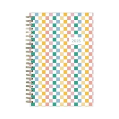 Blue Sky 2025 Checkerboard 5" x 8" Weekly & Monthly Planner, Plastic Cover, Multicolor (152477)