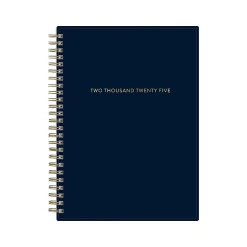 Blue Sky 2025 Cheeyna 5.88" x 8.63" Weekly & Monthly Planner, Plastic Cover, Navy (147948) Discount