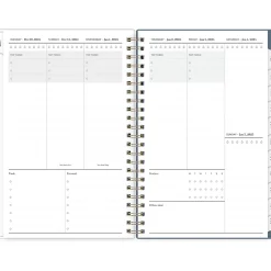 Blue Sky 2025 Cocolie 5" x 8" Weekly & Monthly Planner, Plastic Cover, Blue/White (152244) Sale