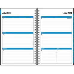 Blue Sky 2024-2025 Collegiate 5" x 8" Academic Weekly & Monthly Planner, Plastic Cover, Gray (100139-A25) New