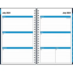 Blue Sky 2024-2025 Collegiate Navy 5" x 8" Academic Weekly & Monthly Planner, Plastic Cover, Navy (148673-A25) Best