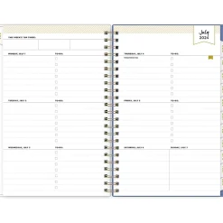 Blue Sky 2024-2025 Day Designer Blurred Spring Lilac 5" x 8" Academic Weekly & Monthly Planner, Plastic Cover, Multicolor Sale