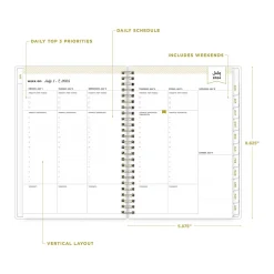 Blue Sky 2024-2025 Day Designer Climbing Floral Mint 5.88