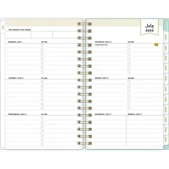 Blue Sky 2024-2025 Day Designer Flower Mint 3.63" x 6.13" Academic Weekly & Monthly Planner, Multicolor (144878) Online
