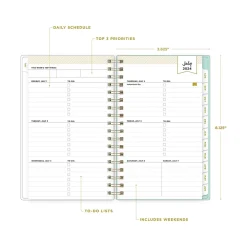 Blue Sky 2024-2025 Day Designer Flower Mint 3.63