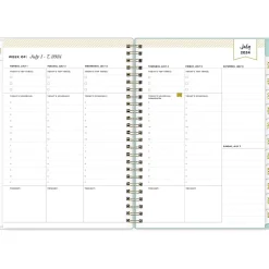 Blue Sky 2024-2025 Day Designer Flower Field Mint 5.88" x 8.6" Academic Weekly & Monthly Planner, Plastic Cover, Multicolor Discount