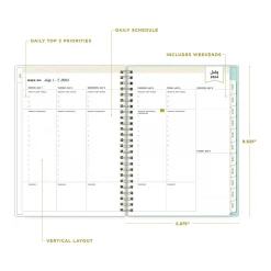Blue Sky 2024-2025 Day Designer Flower Field Mint 5.88