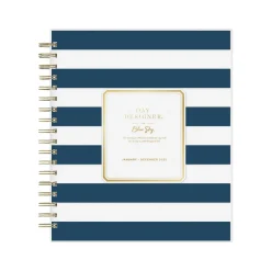 Blue Sky 2025 Day Designer Rugby Stripe 8" x 10" Daily & Monthly Planner, Plastic Cover, Navy/White (142098-25) Online