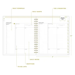 Blue Sky 2025 Day Designer Rugby Stripe 8