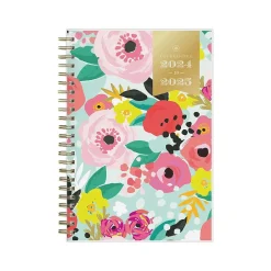 Blue Sky 2024-2025 Day Designer Secret Garden Mint 5" x 8" Academic Weekly & Monthly Planner, Plastic Cover, Multicolor Best