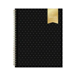 Blue Sky 2025 Day Designer Swiss Dot 8.5" x 11" Weekly Planner, Plastic Cover, Black/Gold (148134) Best