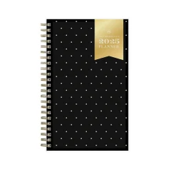 Blue Sky 2025 Day Designer Swiss Dot 5" x 8" Weekly & Monthly Planner, Plastic Cover, Black/Gold (148135) Discount