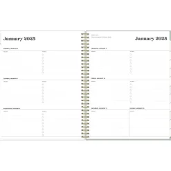 Blue Sky 2025 Day Designer The Everygirl Tuberose 8.5" x 11" Weekly Planner, Plastic Cover, Green/White (150775) Hot