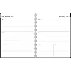 Blue Sky 2025 Enterprise 8.5" x 11" Weekly & Monthly Planner, Plastic Cover, Black (111288-25) Clearance