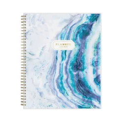 Blue Sky 2024-2025 Gemma 8.5" x 11" Academic Weekly & Monthly Planner, Plastic Cover, Blue/White (118177-A25) New