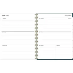 Blue Sky 2024-2025 Greta 8.5" x 11" Academic Weekly & Monthly Planner, Plastic Cover, Green (136479-A25) Clearance