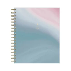 Blue Sky 2025 inkWELL Press Ombre Sky 7" x 9" Daily & Monthly Planner, Plastic Cover, Blue/Pink (152188) Clearance